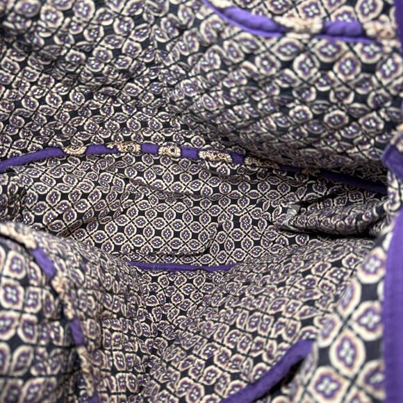 Vera Bradley Simply Violet Paisley Print Quilted Weekender Bag Travel Tote - Picture 8 of 10